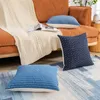 Pillow Cover 45x45cm/30x50cm Retro Denim Blue Throw Pillows Weaving High Grade Home Decoration