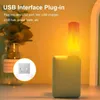 Luces nocturnas USB Led llama efecto lámpara simulación dinámica bombilla parpadeante velas sin llama luz para decoración del hogar Camping