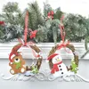 Noel dekorasyonları ayı Noel Baba Kardan Adam Asılı Süsler Ev Dekoru Xmas Dekorasyon Çelenk Çelenk
