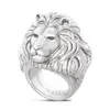 Band Rings Junerain Brand Plated Gold Lion Head Men Ring King of Forest Punk Animal Males Jewelry Fashion and Rock Style Bästa gåva 1 DHMBQ