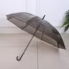 Favor de casamento colorido Clear PVC Umbrella Long Handle Rain Sun guarda-chuvas Veja através da UMbrella SN549
