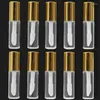Opslagflessen 10 stks 1,2 ml lege transparante PE lipglossbuizen plastic buis lippenstift mini -monster cosmetische container met gouden dop