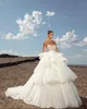Princess Ball Gown Wedding Dress 2023 vestido de noiva Beads Strapless robe de mariee Pleats Bridal Gowns