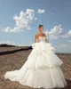 Prinzessin Ballkleid Hochzeitskleid 2023 Vestido de noiva Perlen trägerloser Robe de Mariee Flecken Brautkleider