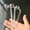 Nouvelle couleur fulcrum long pot incurvé Vente en gros Bongs en verre Brûleur à mazout Tuyaux d'eau en verre Accessoires pour tuyaux de fumée