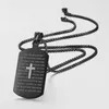Подвесные ожерелья из нержавеющей стали Библейский стих Cross Dog Tag Dog-Tag Ожерелье для мужчин армейские ящики для мальчиков христианские молитвы KPM149