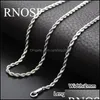 Kedjor Doteffil 925 Sterling Sier 16/18/20/22/24 Inch M Rope Chain Necklace For Women Fashion Wedding Charm Jewelry 1224 T2 Drop Del Otkhu
