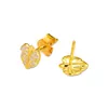 スタッドイヤリングQandocci 925 Sterling SilverEarring Shine Shining Sparking Leaf for Women Original Fashion Jewelry Pendientes