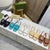 Klapki damskie klapki sandały 2023 nowe designerskie niskie obcasy obuwie złote napisy prawdziwej skóry moda Outdoor Stars Sandal Slipper Slide US rozmiar 12 EUR 43 K66