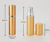 Perfume Bottle 5ml Aluminium Anodized Compact Perfume Aftershave Atomiser Atomizer Fragrance Glass Scent-Bottle Mixed Color factory