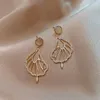 Boucles d'oreilles pendantes à la mode lune pour les femmes tempérament perle cerise strass pendentif boucle d'oreille fille fête bijoux cadeau
