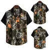 Heren t shirts Hawaiiaans bloemen shirt zomer zomerse mouw strandfeest rever nek