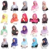 Abbigliamento etnico Hijab Sciarpa islamica musulmana Sciarpe per donna Sottosciarpa lunga Moslima Tinta unita Preghiera Turbante Morbida testa avvolgente Bandane