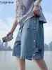 Мужские шорты Juspinice Retro Blue Denim Casual Shorts Men Summer Loose Harajuku Style Стиль модный мешкора