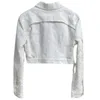 Женские куртки дизайнер осенний зимний кремовый крем Dark Grain Fater Printing White Pale