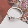 Beauty and the Rose Ring Real Sterling Silver z oryginalnym pudełkiem na imprezę weselną Pandora dla kobiet Diamond Girlfriend Designer Pierścienie