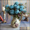 Decoratieve bloemen kransen wholesaleeuropean 13 hoofden rijke roos