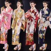 Ubranie etniczne 2022 Kobiety japońskie kimono chińskie chińskie tradycyjne jedwabne satynowe wafuku wieczorne imprezę hanfu sukienka wiosna letnia suknie plus size
