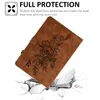 iPadのケース10.9 2022 Pro 11 10.5 10.5インチAir Air2 2 9.7 Imprint Flowerfly Leather Wallet Tablet Fashion Floral Credit ID Card Slot Holder Kickstand Pouch