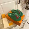 مع مصمم الصندوق Paseo Comfort Slippers Women Slipper Autumn Winter Slides Scuffs Fluffy Furry Wool s ely purse vuttonly crossbody viutonly 7063