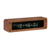 Desk Table Clocks Led Wooden Alarm Clock Watch Voice Control Digital Wood Despertador Electronic Desktop Usb/ Powered Decor Drop D Dh4Su