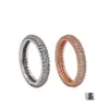 Bandringen 100 925 Sterling Sier -ringen voor Pandora Fashion Ring voor Valentijnsdag Rose Gold Wedding Women 2868 Q2 Drop Delivery Jewel OTN3C