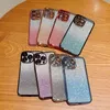 Papier Bling Glitter Gradient Metallic Telefle Case na iPhone 15 14 Pro Max 13 12 11 XR XS x 8 7 Plus Ochraniacze obiektywu aparatu Drobna dziura Shinny Sparkle Splating Soft TPU Cover