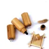 Storage Bottles 30ml Dropper Bottle Full Covered Bamboo With Pipettes Original Wooden Packaging For Cosmetics