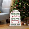 Christmas Decorations 25x19 Canvas Santa Sack Classic Linen Bag With Letter Patterns Drawstrings Reusable Present For Decor