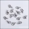 Clasps Hooks 20Pcs/Lot Stainless Steel Lobster For Jewelry Making Necklace Bracelet Finding End Connectors Accessories 1379 Q2 Dro Otvq1