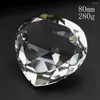 Żyrandol Crystal Transparent Heart Faseted Prism Component Suncatcher Light Shadow Refrakcja Wedding Suil