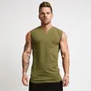 Männer Tank Tops 2023 Marke Workout Herren Sport Mode Casual Top Gym Kleidung Bodybuilding Fitness Singuletts Ärmellose Weste mit V-ausschnitt