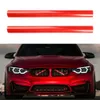 2st Red Car Front Bumper Grille Trim Strip Grille Decoration Bar V Brace for BMW E60 1 2 3 4 Series Front Grille Trim Strips