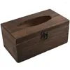 Tissue-Boxen 1PC Nützliche Holz Retro Box Abdeckung Papier Serviette Halter Fall Hause Auto Dekor