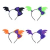 Calças de esqui 4pcs Halloween Hair Hair Hoops Bat Wing Bands -couted Favors Favors Supplies Ocessory for Masquerade