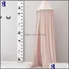 Mosquito Net Crib Canopy Bed Tent Girls Room Decor Playing Area Round Dome 245Cm Height Drop Delivery Home Garden Textiles Bedding Su Otgyk