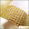 Servet ringen groothandel 100 stcs/set plastic strass wrap gouden kleur ring stoel buckle el bruiloftspoeds huis drop levering gard otzo8