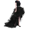 Robe De bal haut bas 2023 col bijou manches courtes volants asymétrique Tulle fête robes formelles queue vêtements d'anniversaire robes De Fiesta 328 328