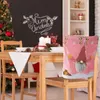 Стул покрывает продукты рождественские украшения обложка Rudolph Pink Home Table Home