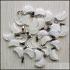 Charms Naturel Cristal De Quartz Blanc Croissant De Lune Forme Pendentifs Pour La Fabrication De Bijoux Diy En Gros Drop Delivery Résultats Composants Dhmgs