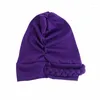 Ethnische Kleidung Frauen Damen Muslim Hijabs Haarausfall Stretch Turban Caps Solid Cancer Chemo Hat Farbe Geflecht Kopfschal