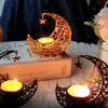 Metal Candlestick Moon Candle Holder Cup Ornament Light Luxury Wedding Table Candle Holiday Glim Holder