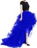 Robe De bal haut bas 2023 col bijou manches courtes volants asymétrique Tulle fête robes formelles queue vêtements d'anniversaire robes De Fiesta 328 328