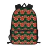 Ryggs￤ck 3D -julstj￤rnor Flower Printing Junior School for Teenager Girl Travel Kvinnor Rucks Sid Book Bag Gift