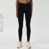 LU-530 Yoga Pants Women's High Cross Waist Sports Pants Running Fitness Tight Casual Gym Leggings
