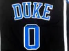 Mężczyźni 0 Jayson Tatum College University University Black White Basketball Jerseys Doskonała jakość noszenia NCAA