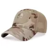 Cappellini da baseball da uomo con teschio da baseball tattico per donna Camouflage militare traspirante Mesh Snapback Alpinismo Trucker Cappelli da sole