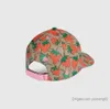 Letra Clásica Gorra de béisbol con estampado de fresa Mujeres Famoso Algodón Ajustable Cráneo Deporte Gorras de pelota de golf Curvo cactus de alta calidad Sombrero para el sol yucheng02