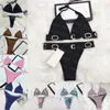 Femmes de luxe maillot de bain de créateur lettre imprimer Bikinis ensemble séchage rapide maillot de bain deux pièces ensemble maillots de bain vêtements de natation