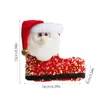 Juldekorationer Santa Claus Sequined Boot Ornaments Stocking tredimensionell hängdekor för hemmet